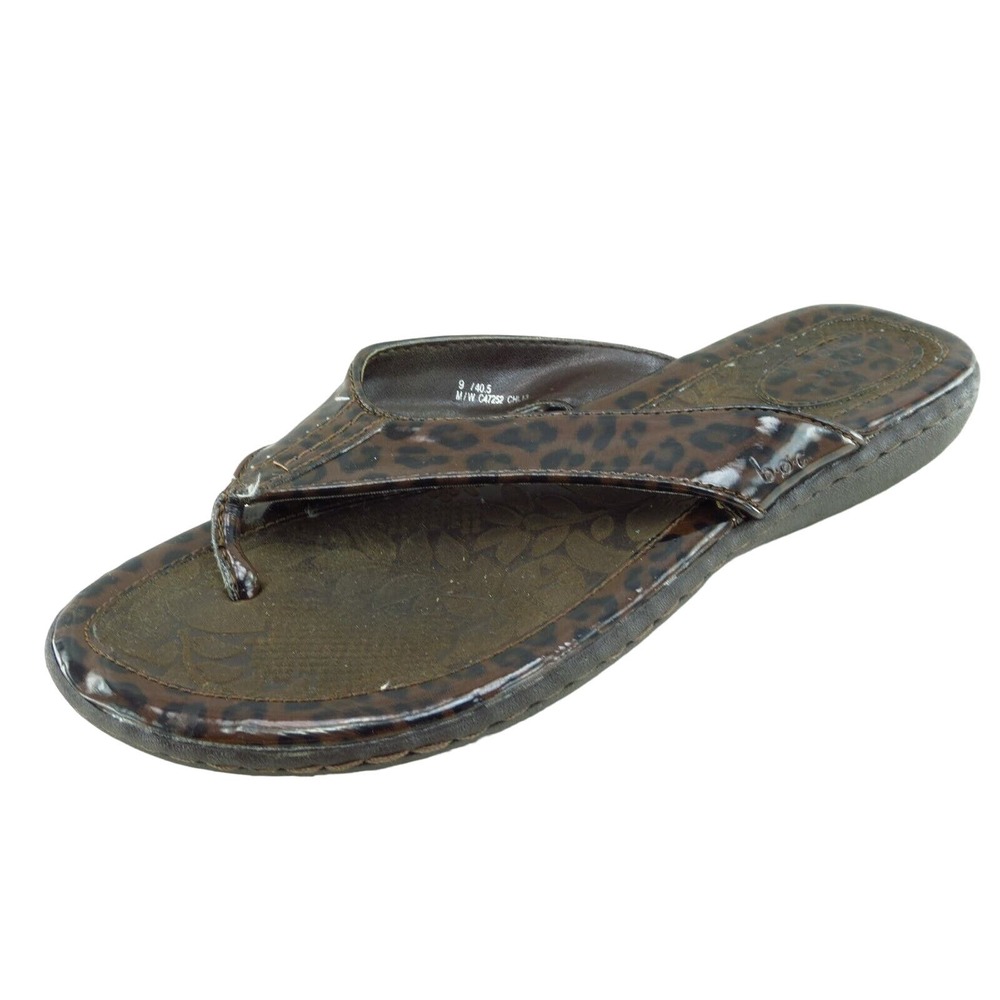 Born concept Sz 9 M Brown Flip Flop Synthetic Women Sandals C47252
